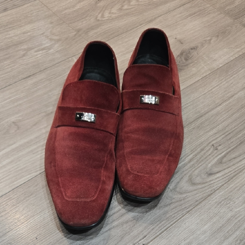 Gucci Men's Burgundy Suede Loafers